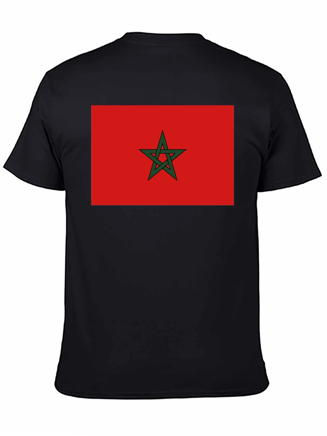 Morocco Flag T-Shirt - Black
