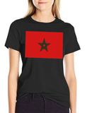 Morocco Flag T-Shirt - Black