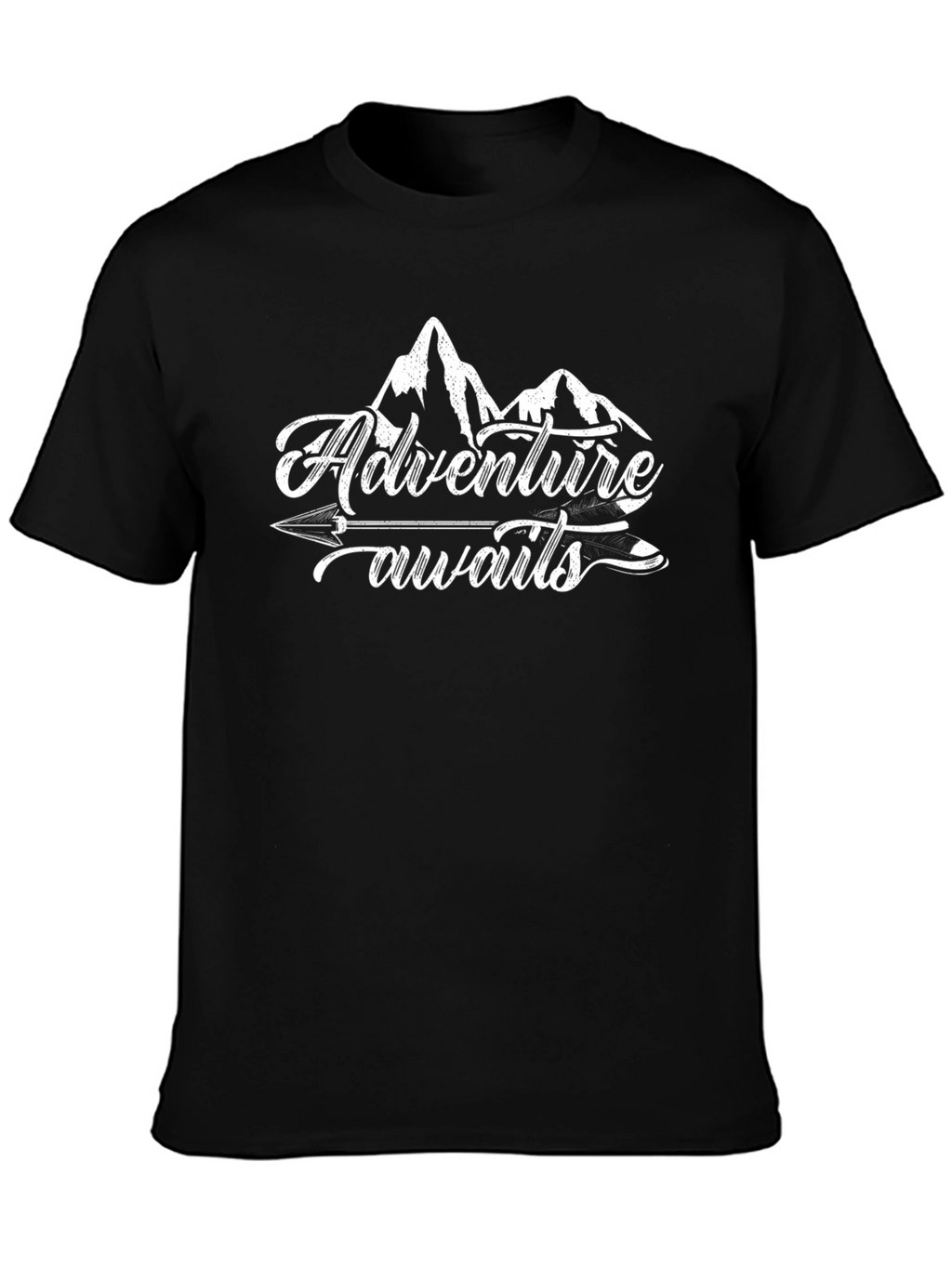 Adventure Awaits Black Graphic Tee
