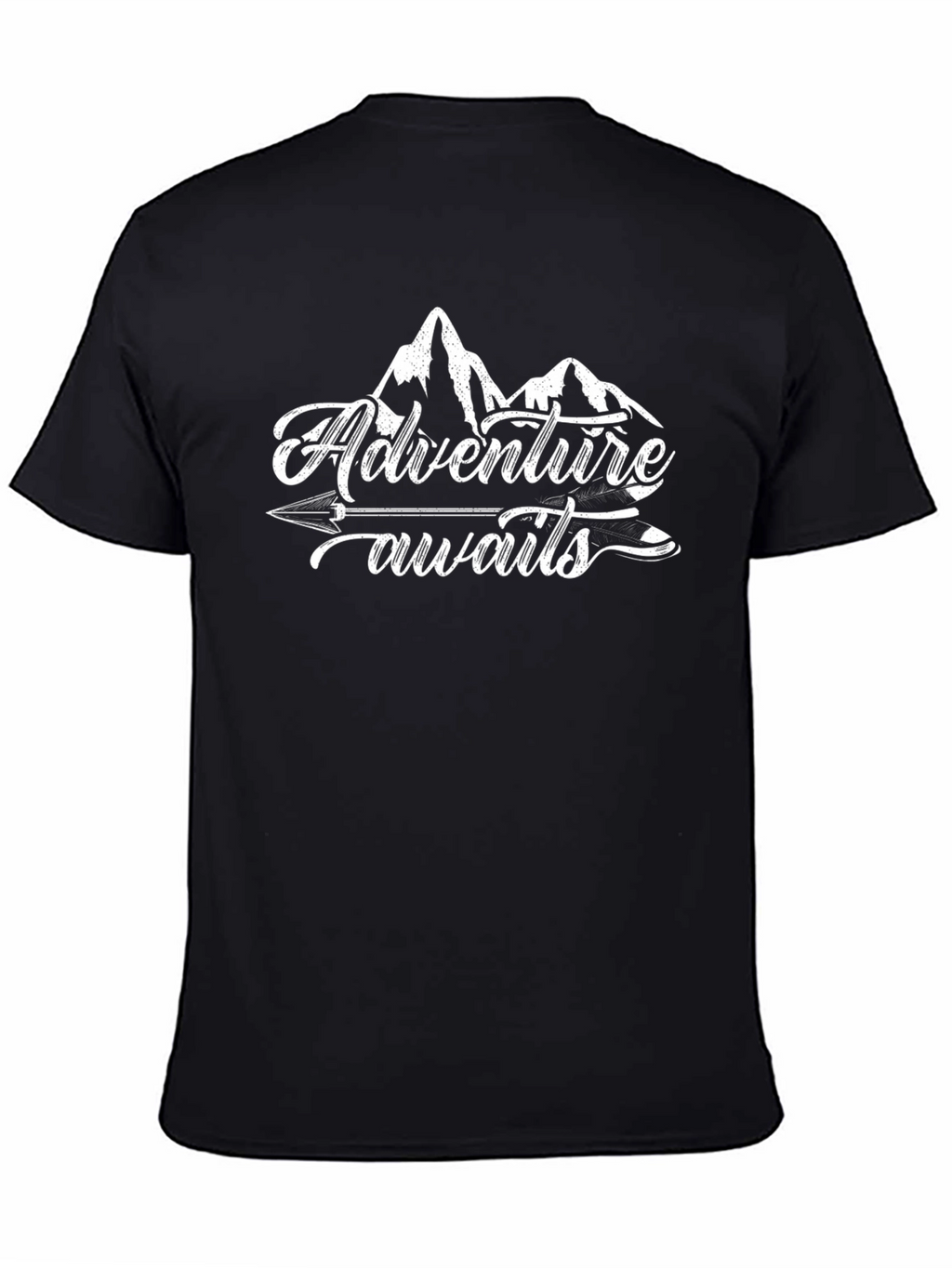Adventure Awaits Black Graphic Tee