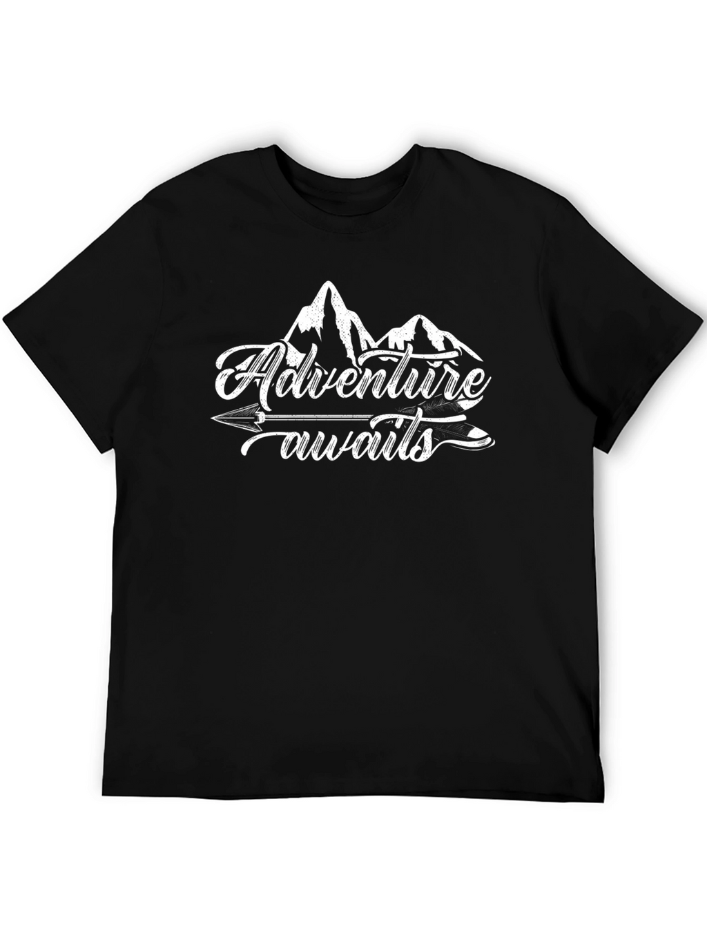 Adventure Awaits Black Graphic Tee