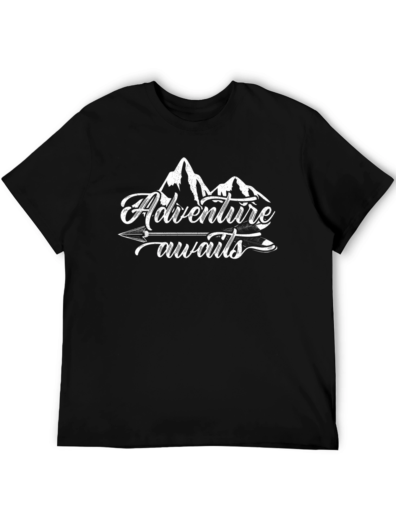 Adventure Awaits Black Graphic Tee