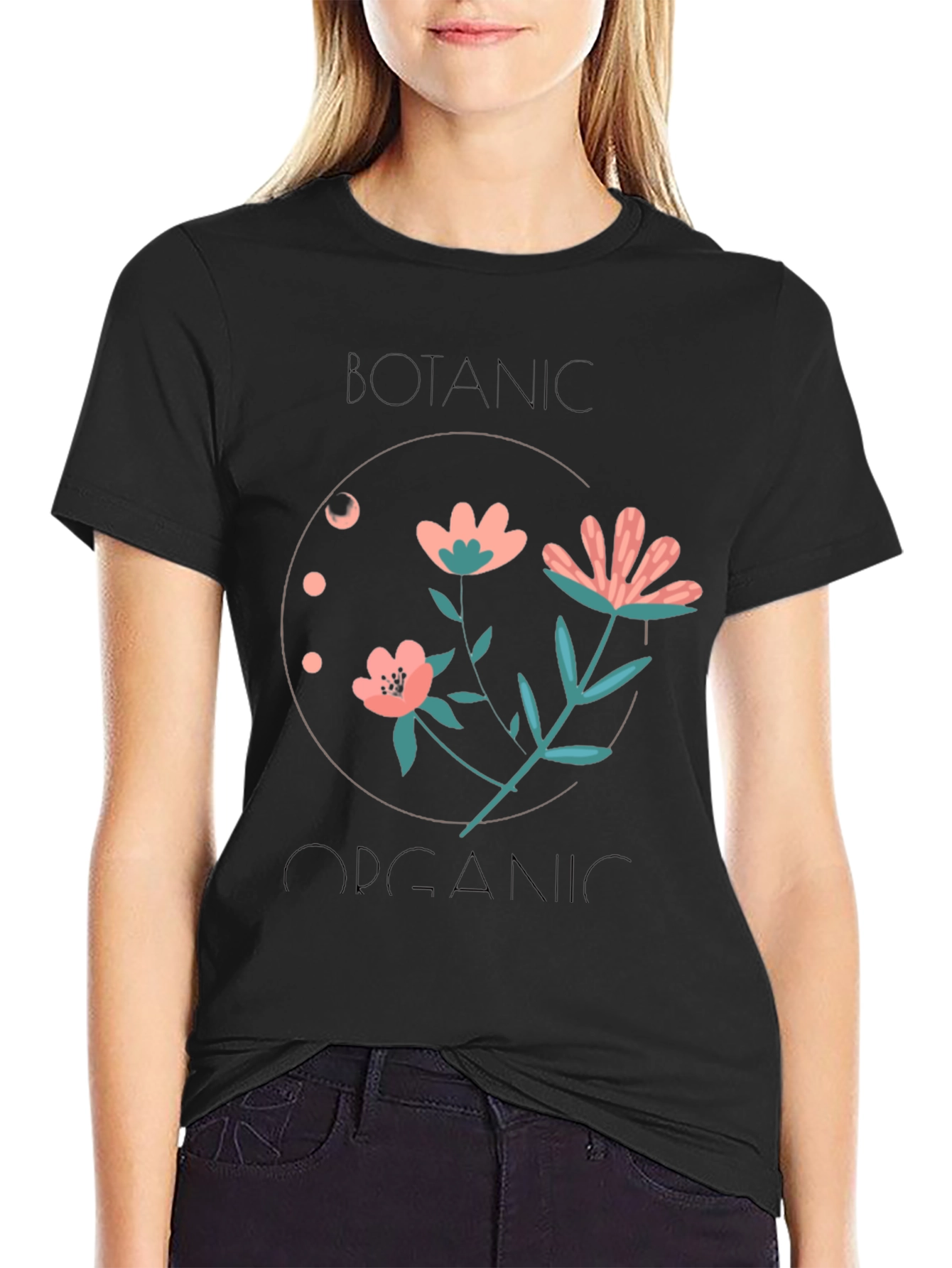 Botanical Organic Black T-Shirt