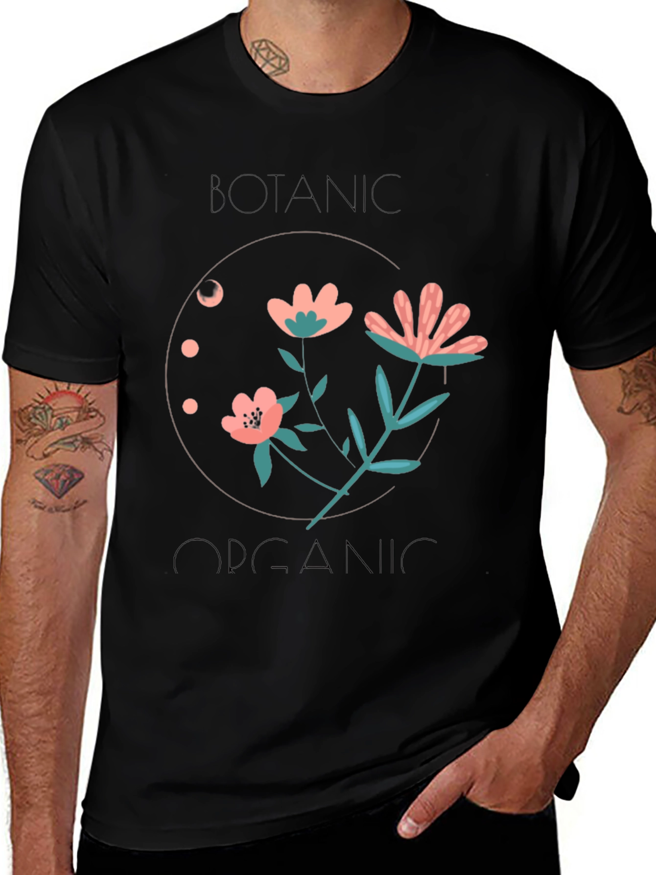 Botanical Organic Black T-Shirt