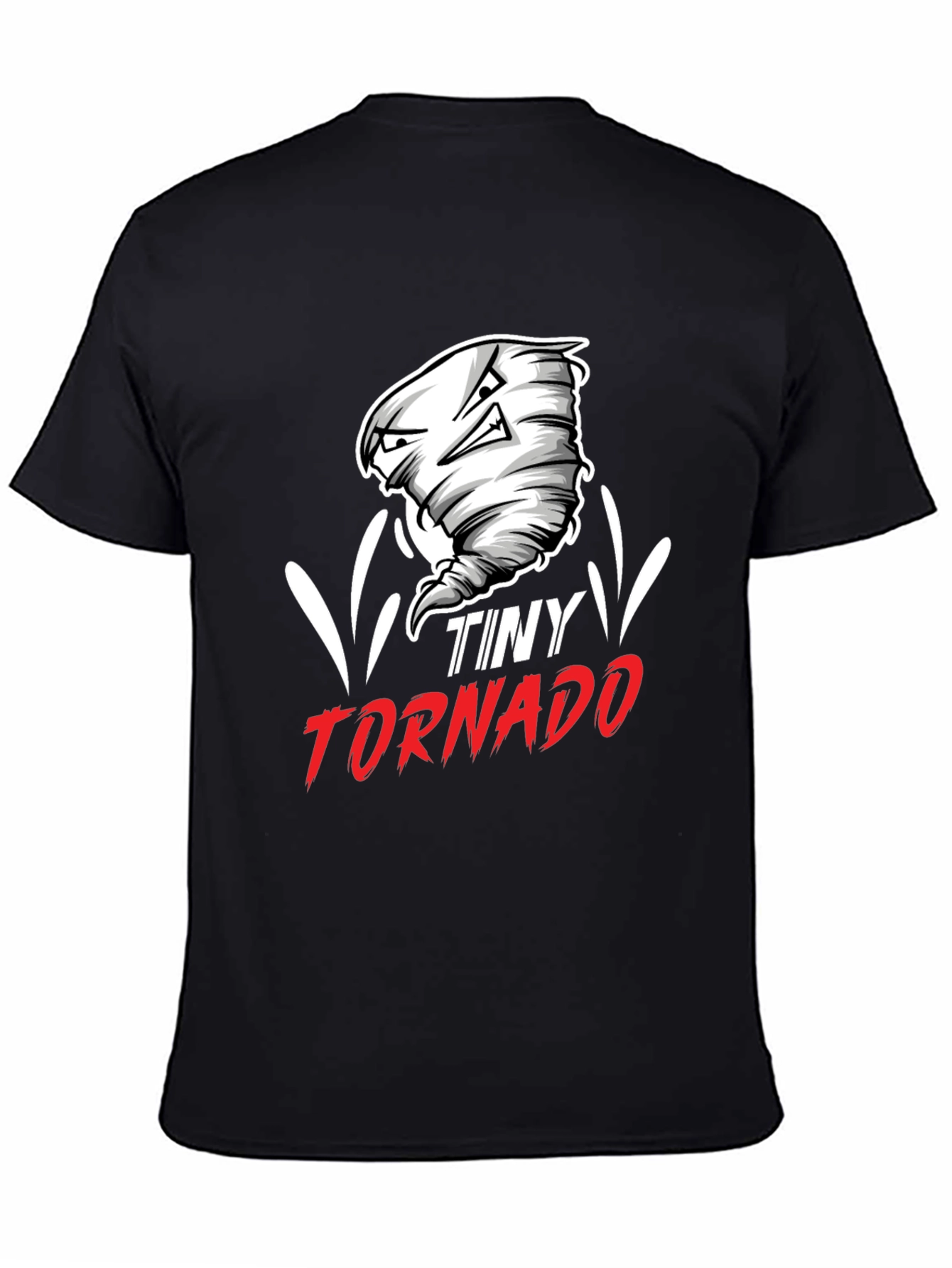 Tiny Tornado Graphic Tee - Black Cotton Blend