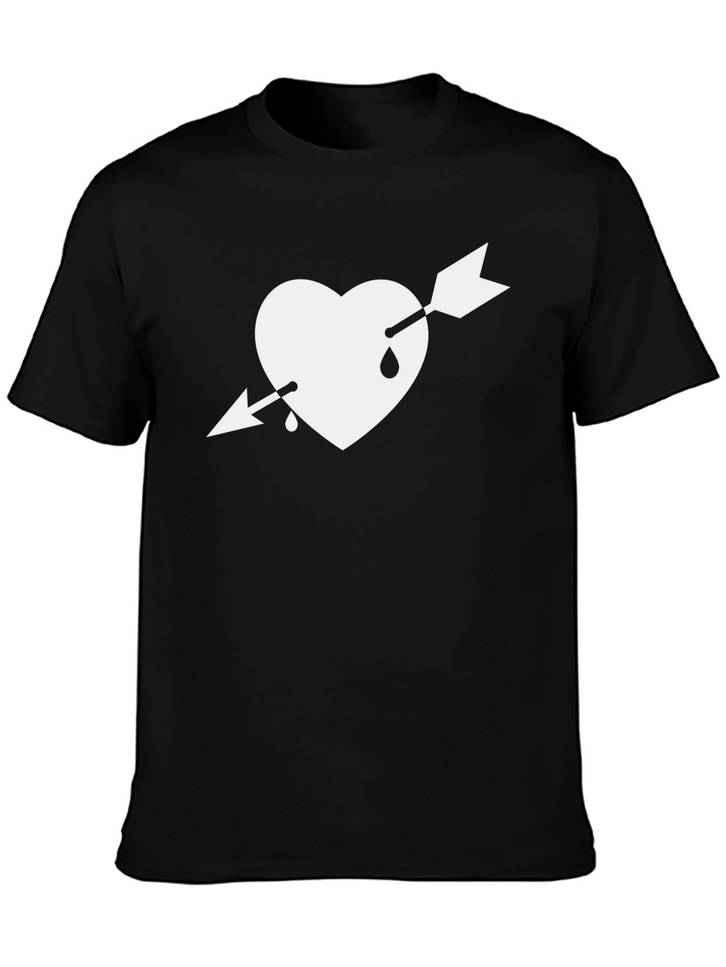 Heart Arrow Graphic Tee - Black Unisex T-Shirt