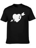 Heart Arrow Graphic Tee - Black Unisex T-Shirt
