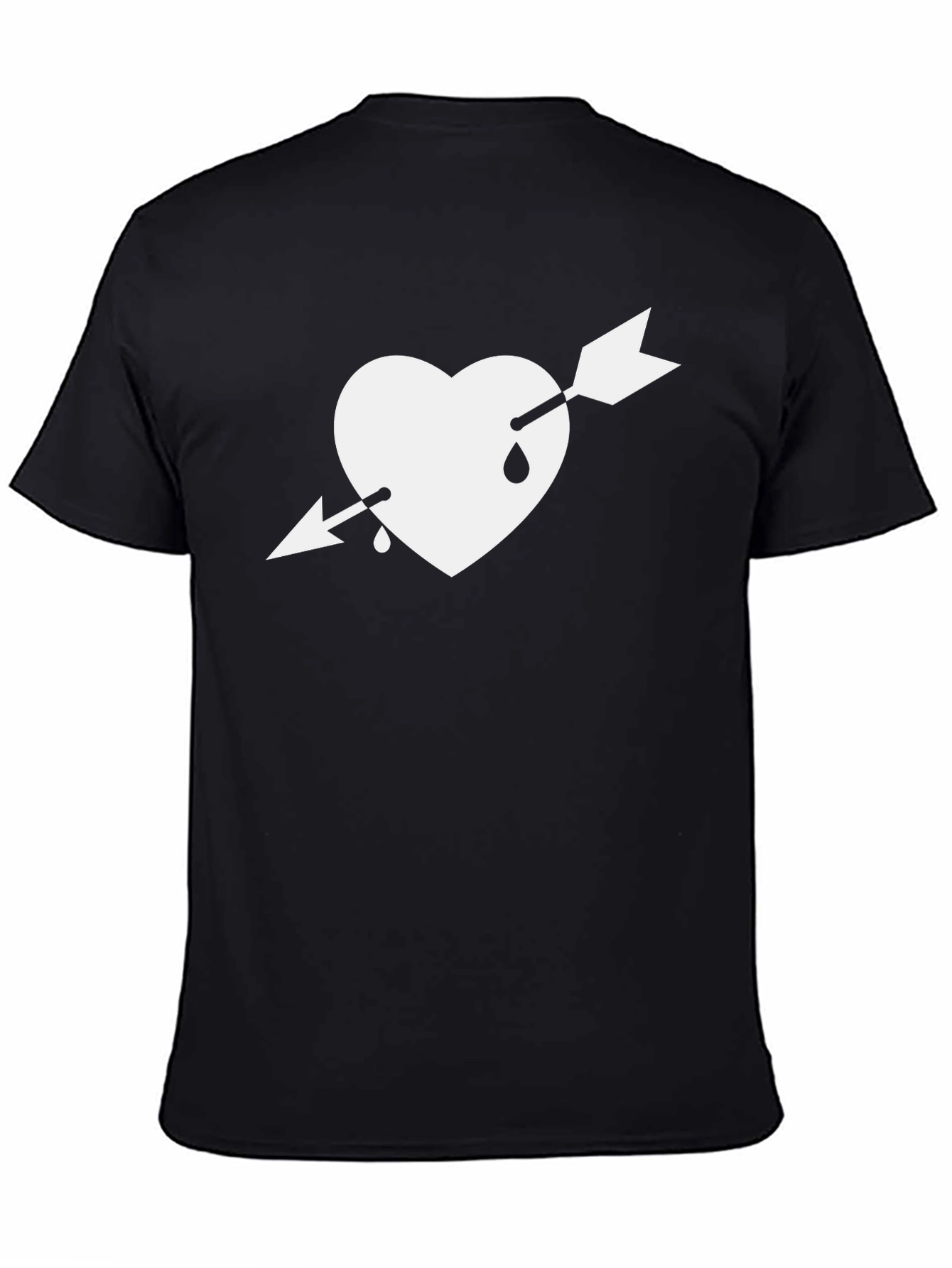 Heart Arrow Graphic Tee - Black Unisex T-Shirt