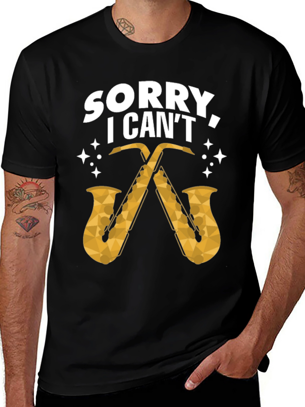 Sorry I Cant Saxophone Graphic Tee