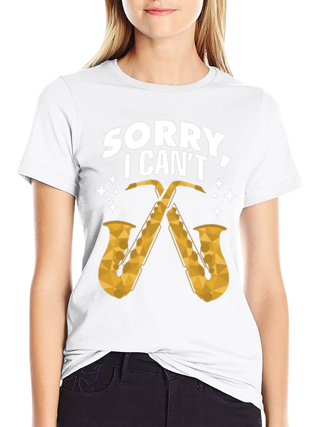 Sorry I Cant Saxophone Graphic Tee