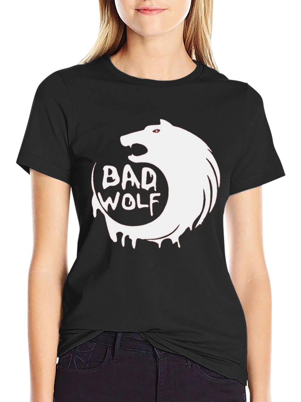 Bad Wolf Graphic T-Shirt - Black Cotton Blend