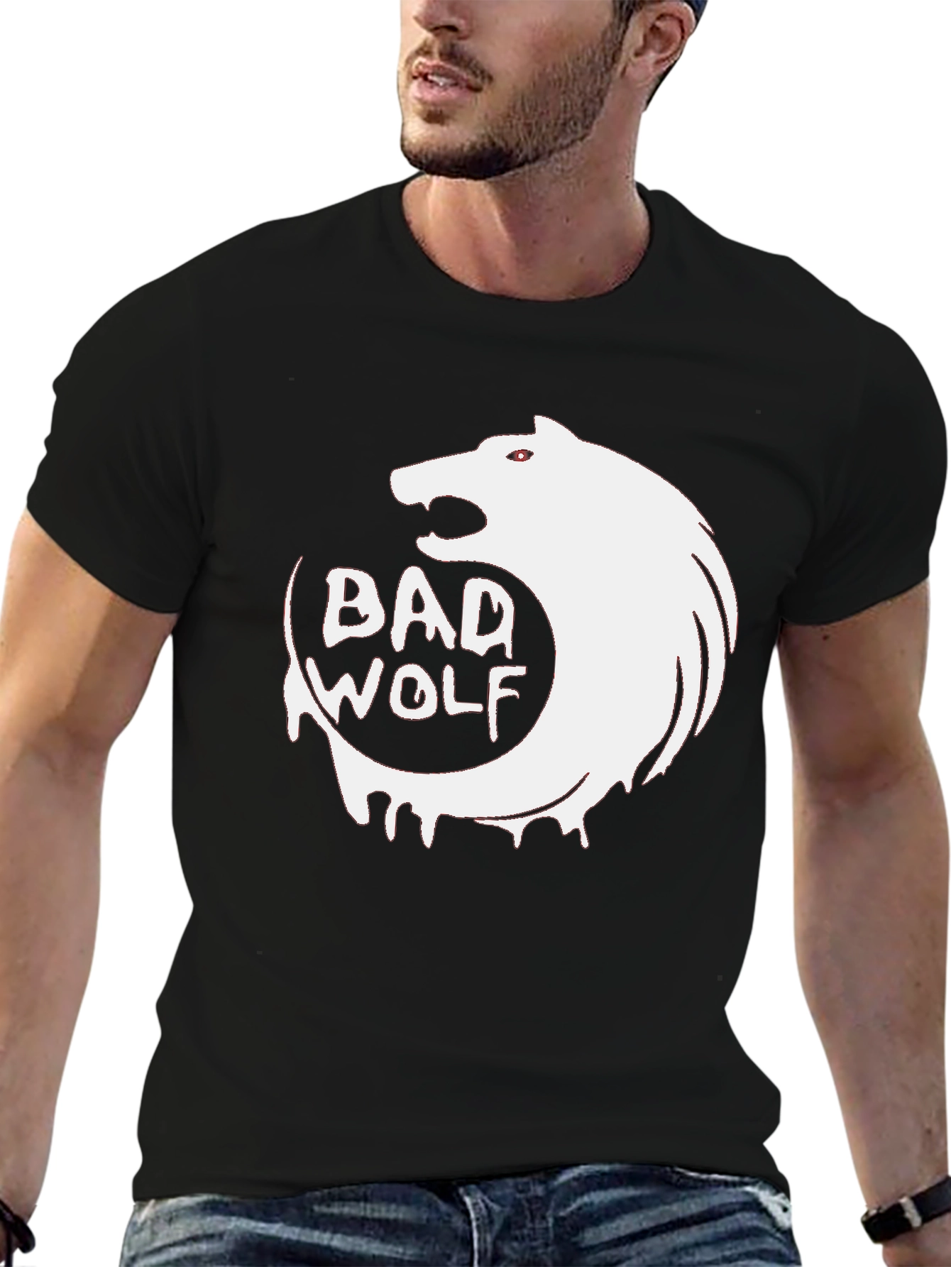 Bad Wolf Graphic T-Shirt - Black Cotton Blend