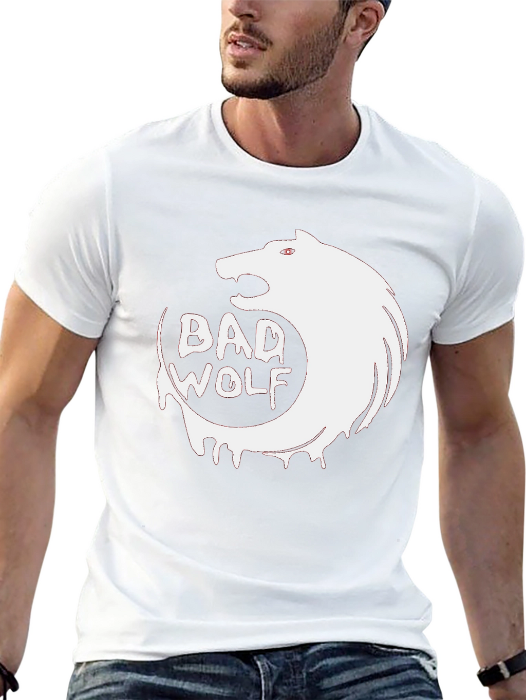 Bad Wolf Graphic T-Shirt - Black Cotton Blend