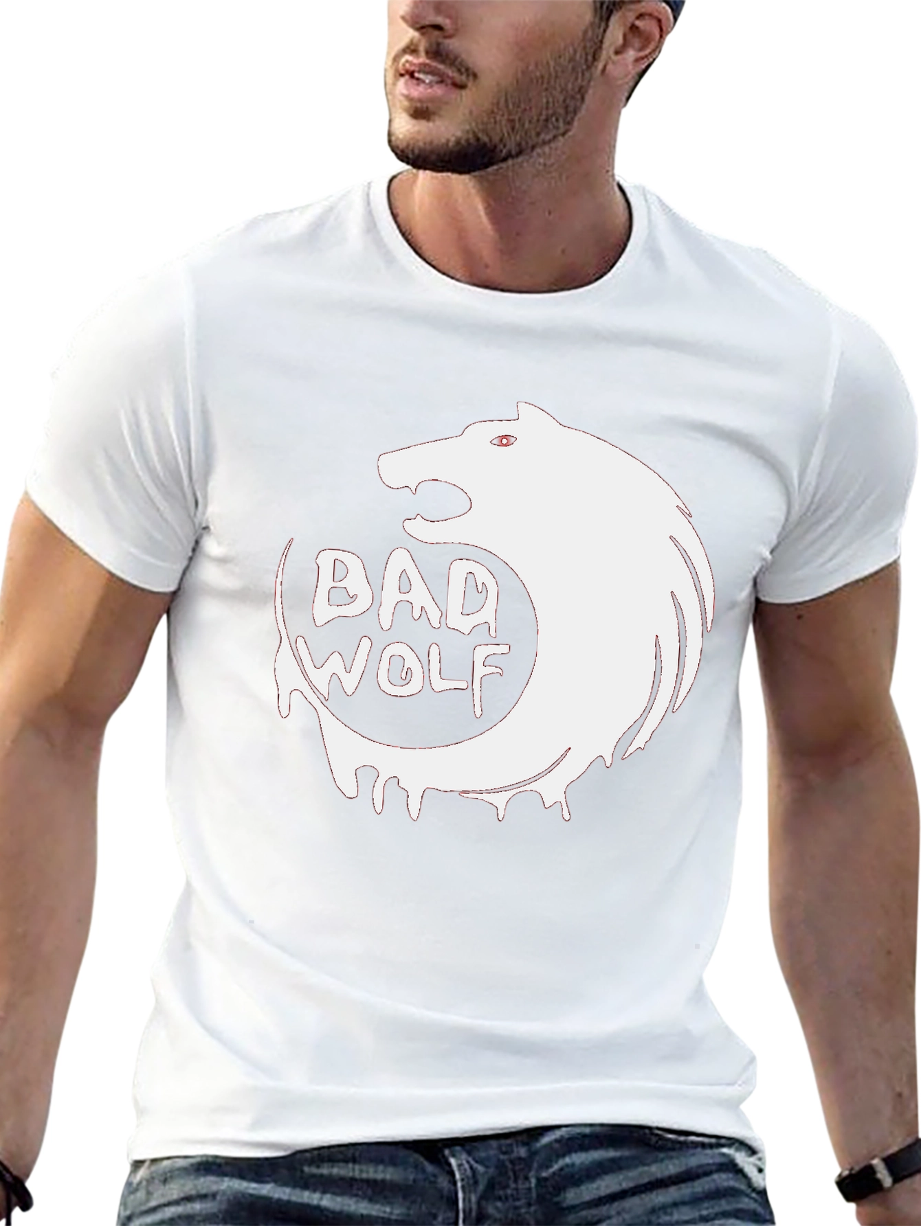 Bad Wolf Graphic T-Shirt - Black Cotton Blend