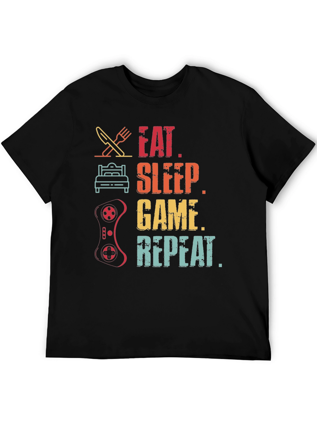 Eat Sleep Game Repeat T-Shirt Gamer Gift