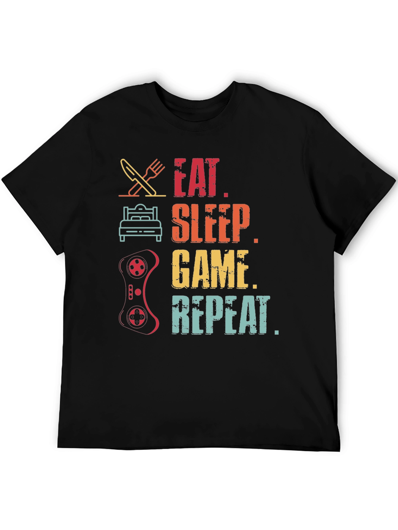 Eat Sleep Game Repeat T-Shirt Gamer Gift