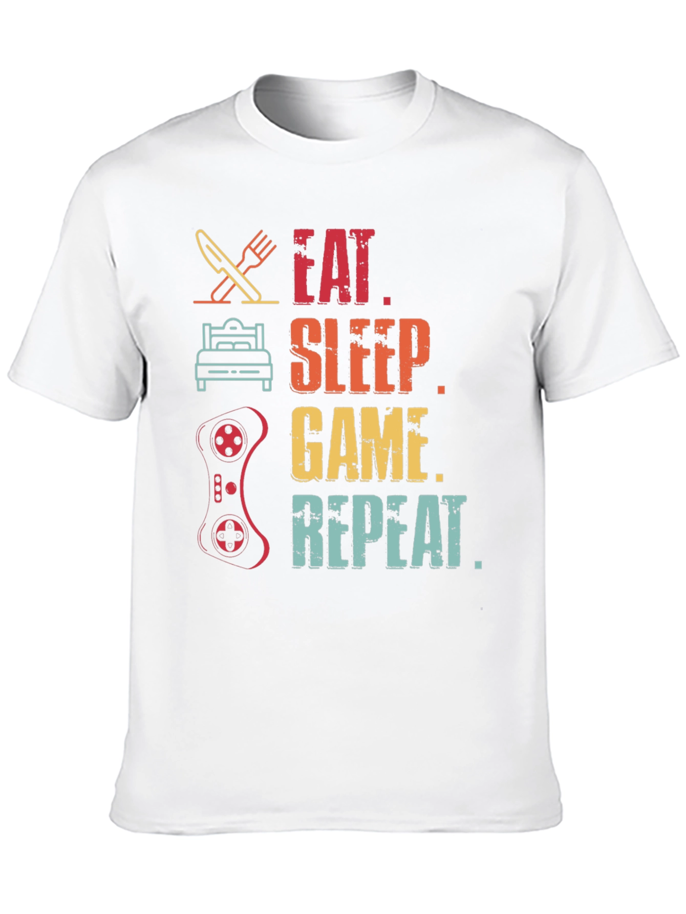 Eat Sleep Game Repeat T-Shirt Gamer Gift