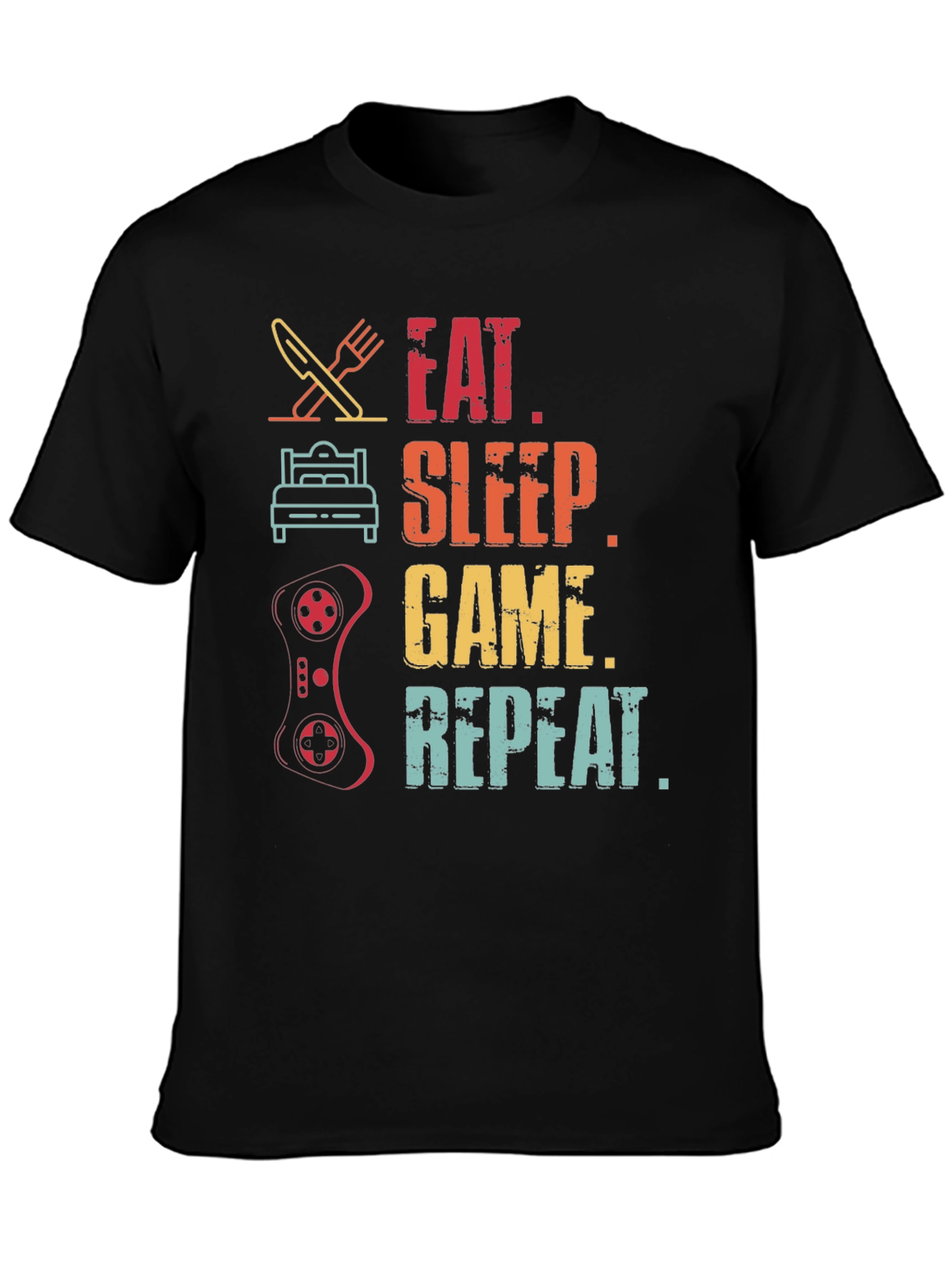 Eat Sleep Game Repeat T-Shirt Gamer Gift