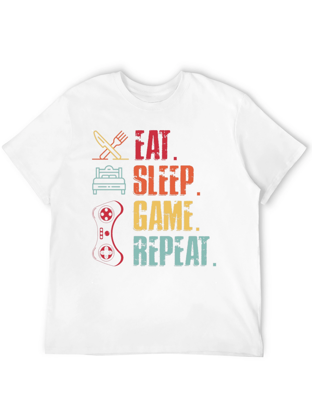 Eat Sleep Game Repeat T-Shirt Gamer Gift