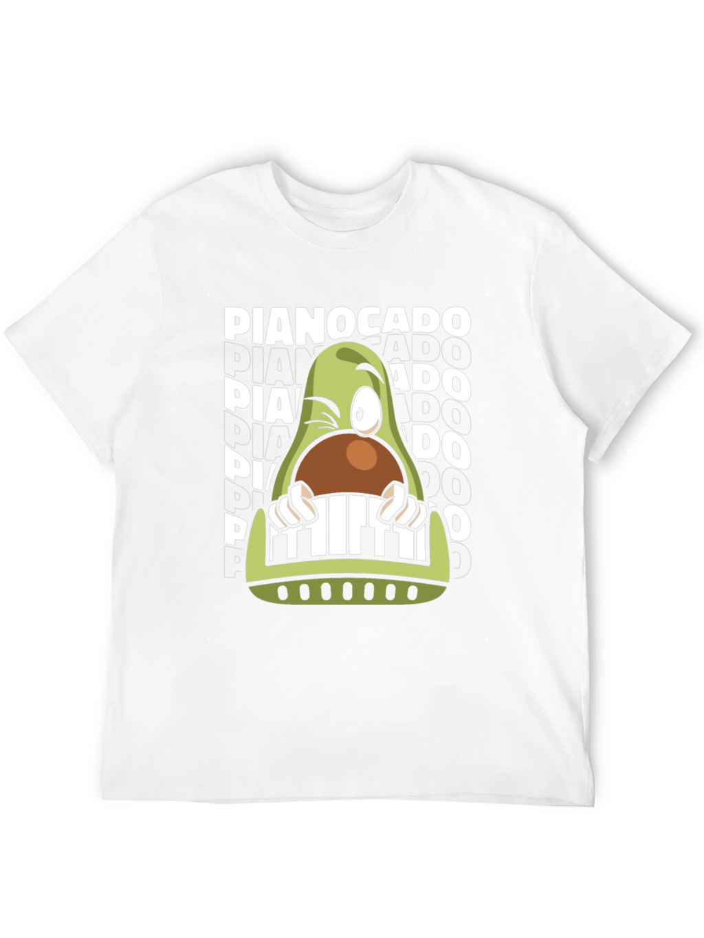 Pianocado Graphic T-Shirt - Music Lover Avocado Tee