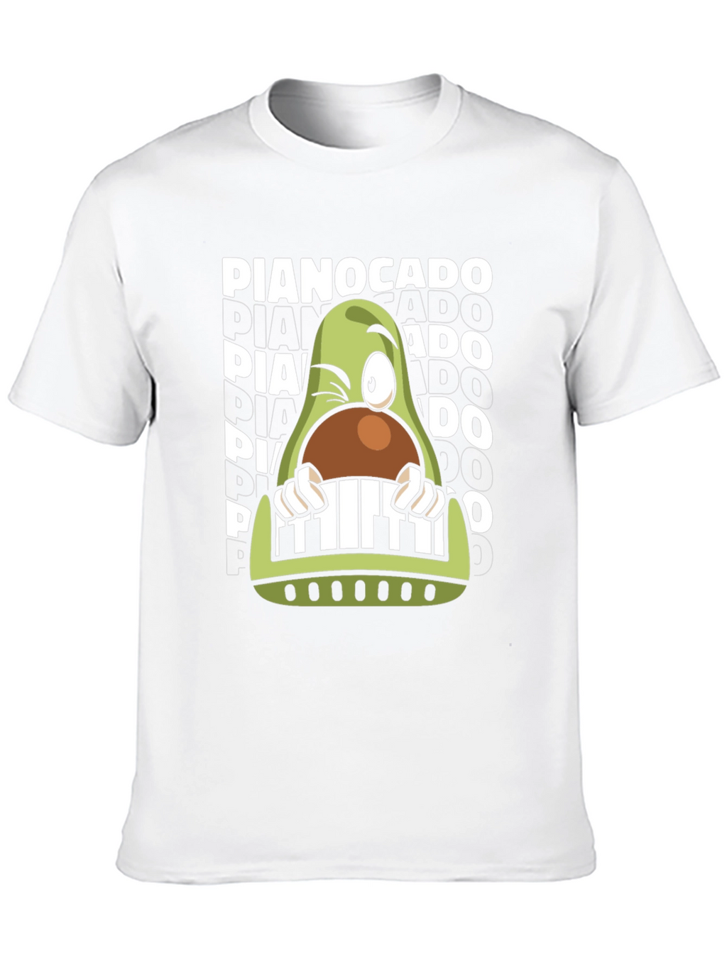 Pianocado Graphic T-Shirt - Music Lover Avocado Tee