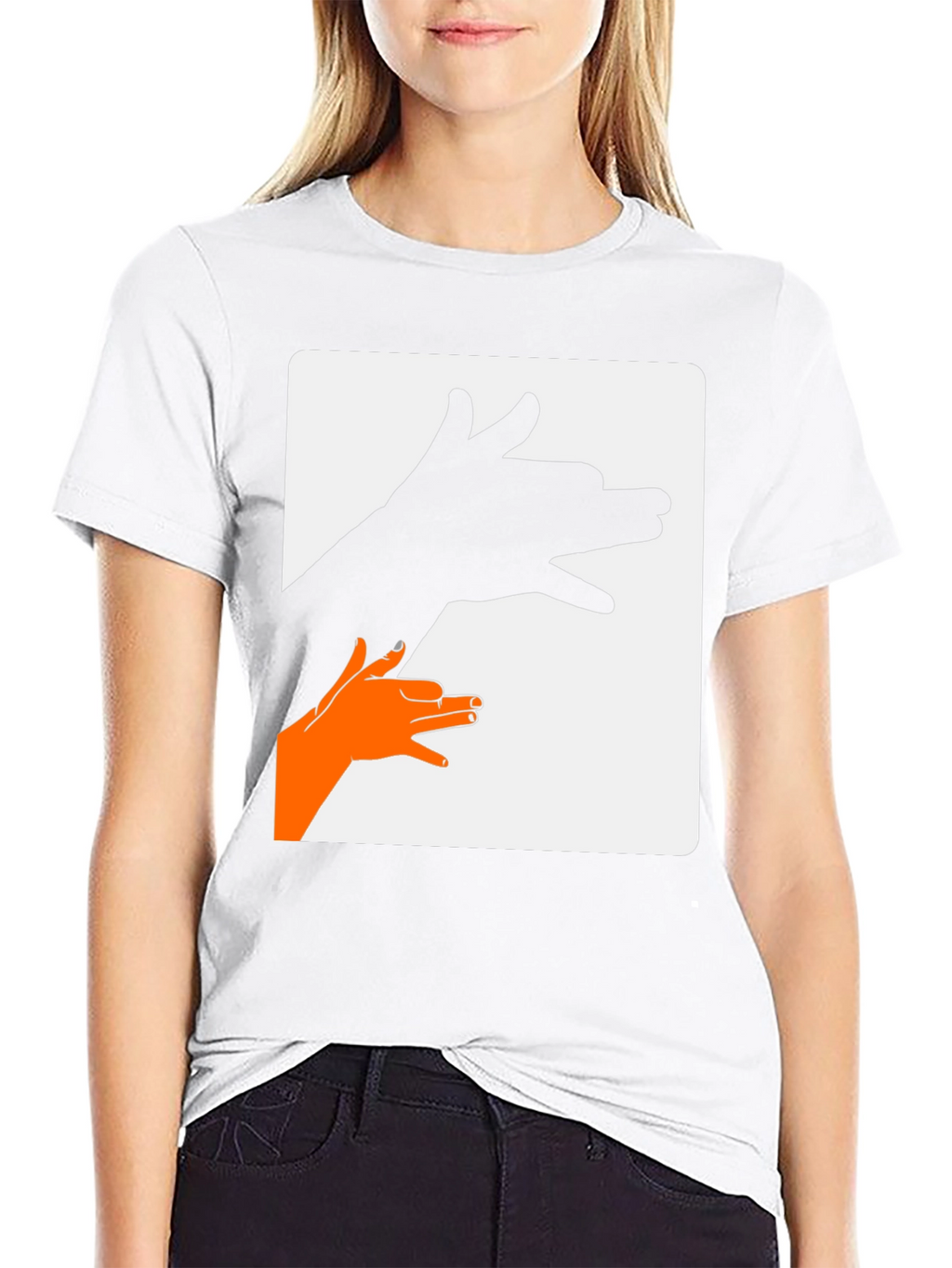 Shadow Puppet Dog Graphic Tee - Black Cotton T-Shirt