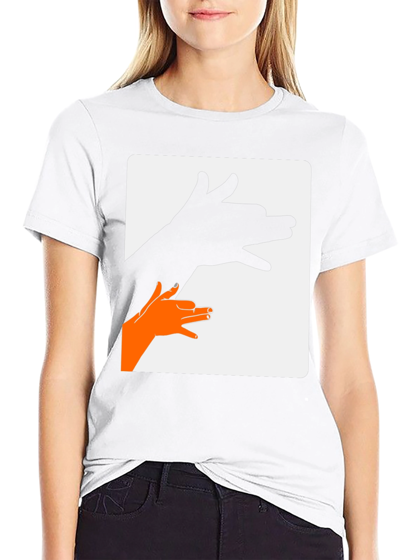 Shadow Puppet Dog Graphic Tee - Black Cotton T-Shirt