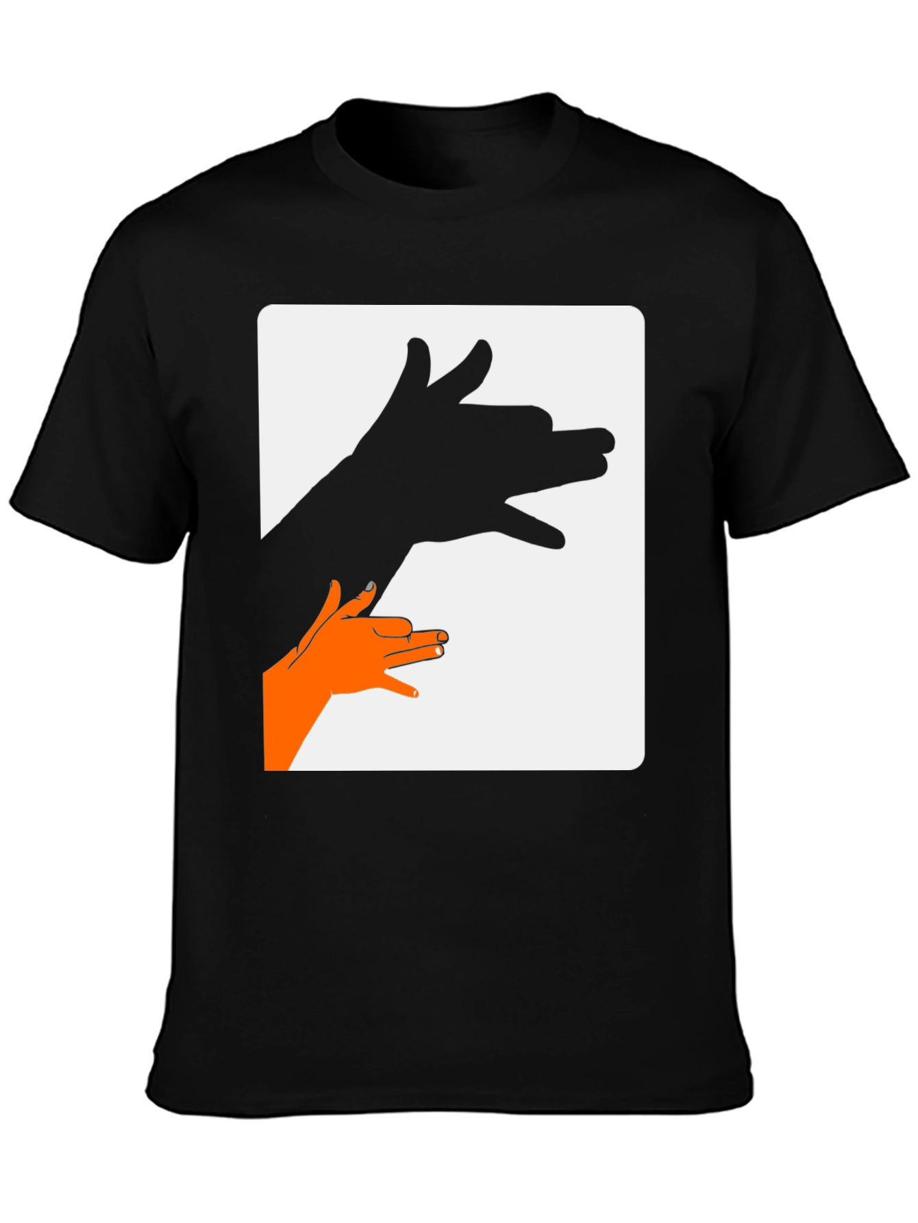 Shadow Puppet Dog Graphic Tee - Black Cotton T-Shirt