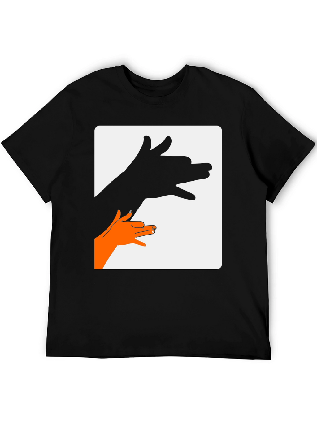 Shadow Puppet Dog Graphic Tee - Black Cotton T-Shirt