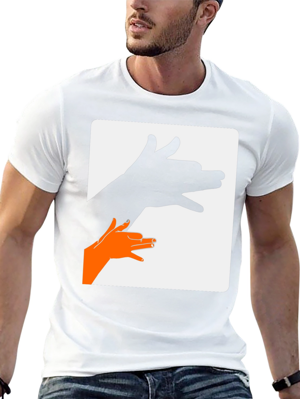 Shadow Puppet Dog Graphic Tee - Black Cotton T-Shirt