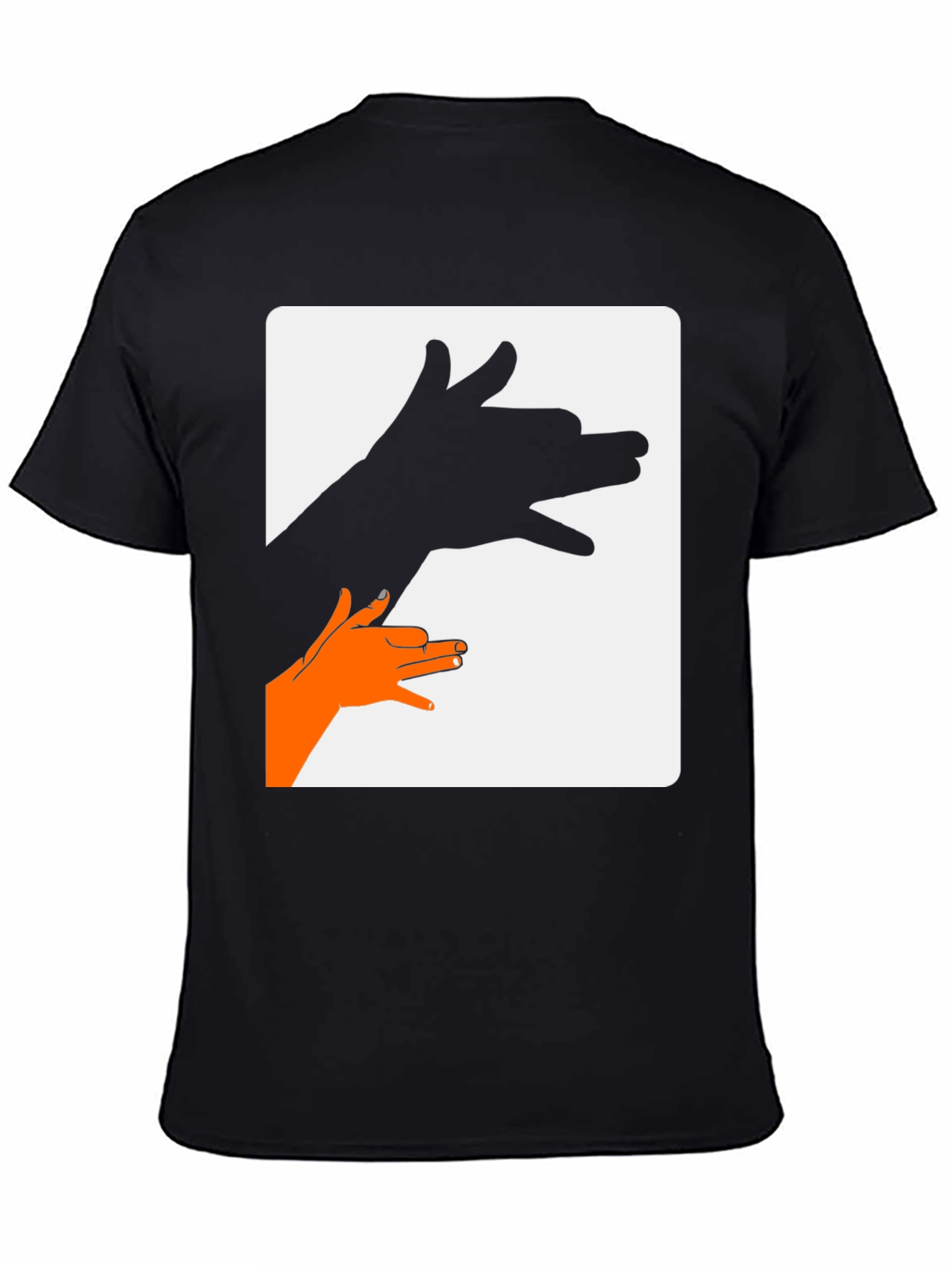 Shadow Puppet Dog Graphic Tee - Black Cotton T-Shirt