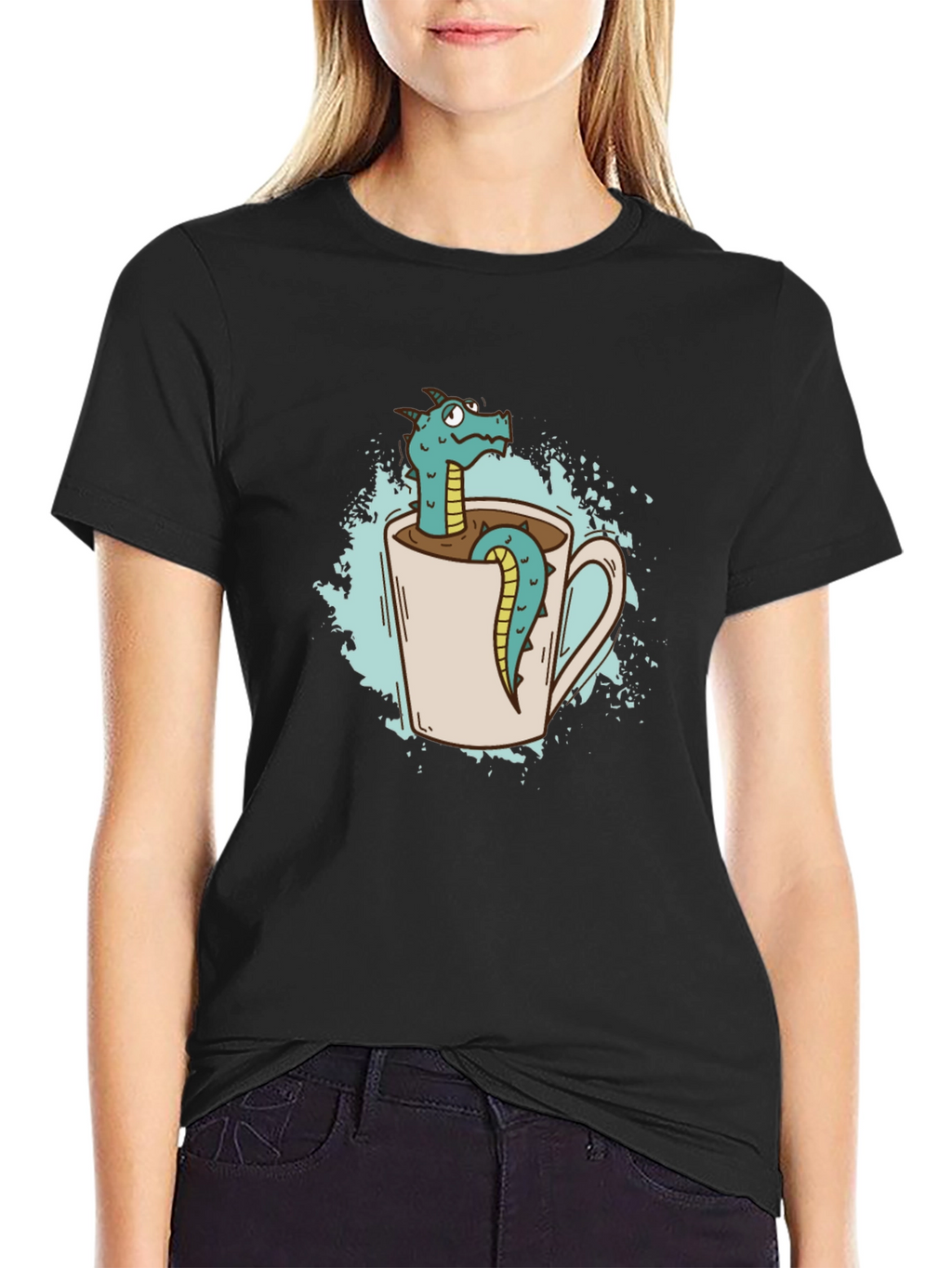 Dragon in a Mug Graphic T-Shirt