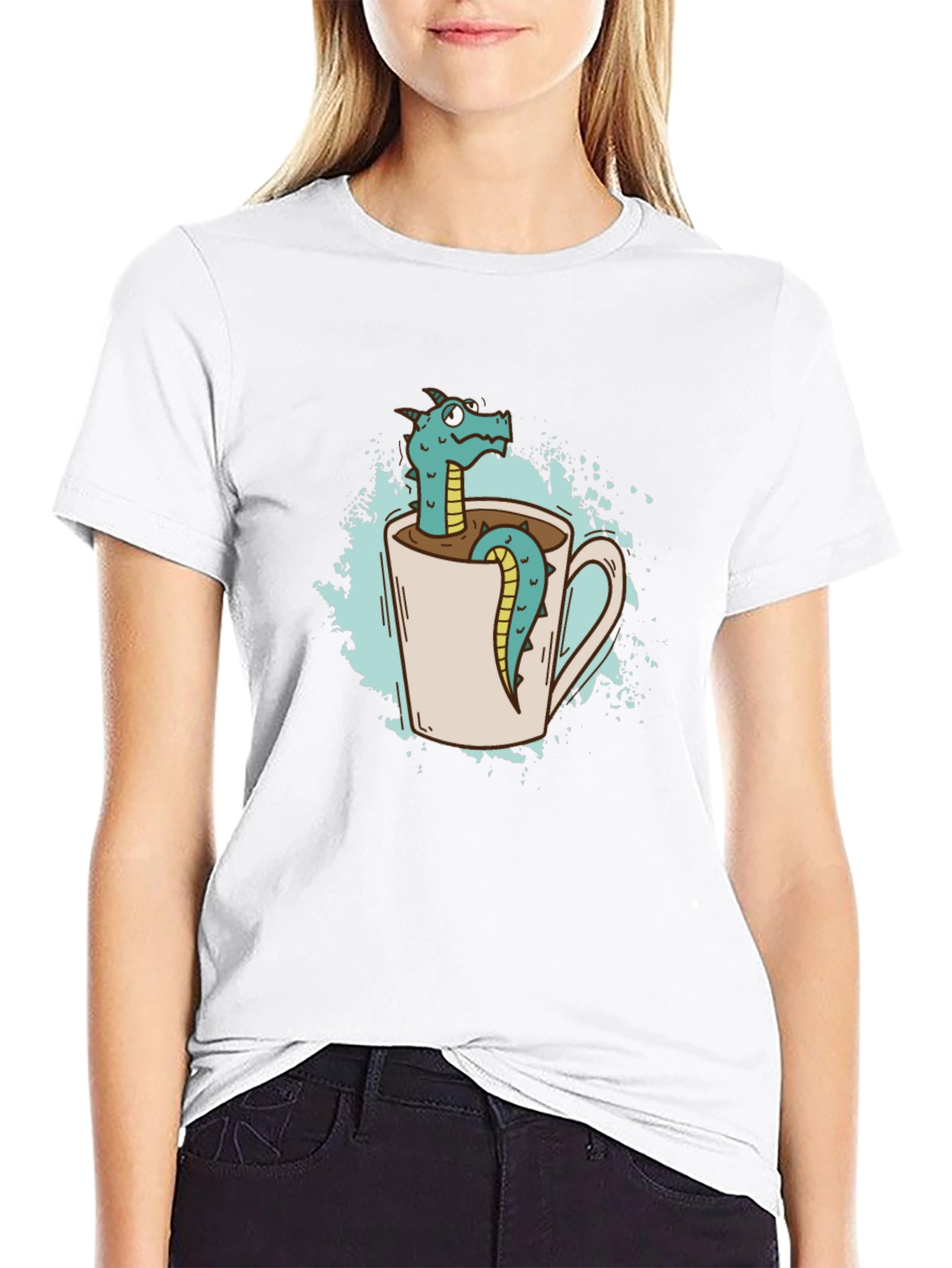 Dragon in a Mug Graphic T-Shirt