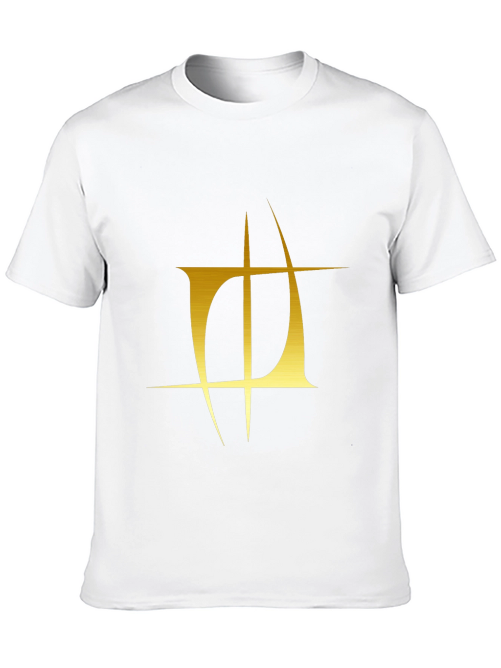 Mens Black T-Shirt with Gold Graphic Design