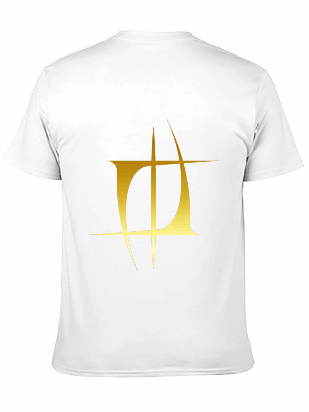 Mens Black T-Shirt with Gold Graphic Design