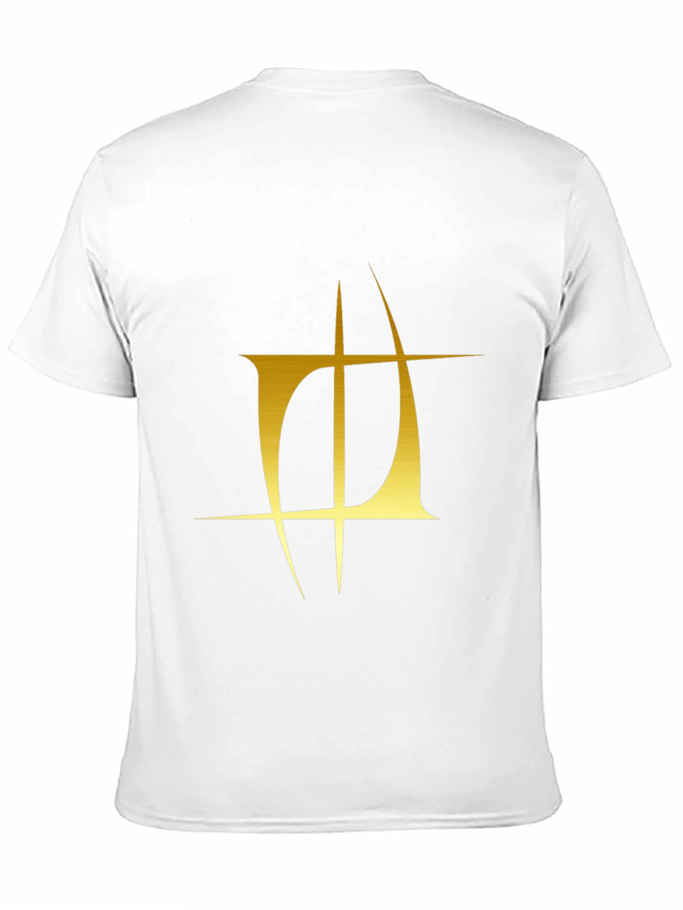 Mens Black T-Shirt with Gold Graphic Design