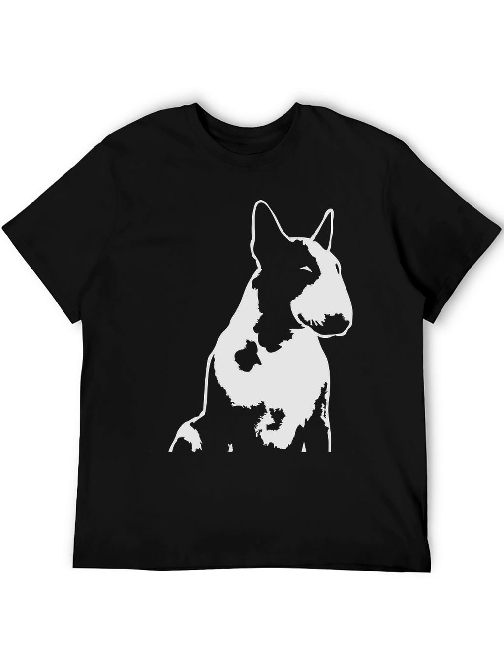 Bull Terrier Graphic Tee - Black Cotton T-Shirt