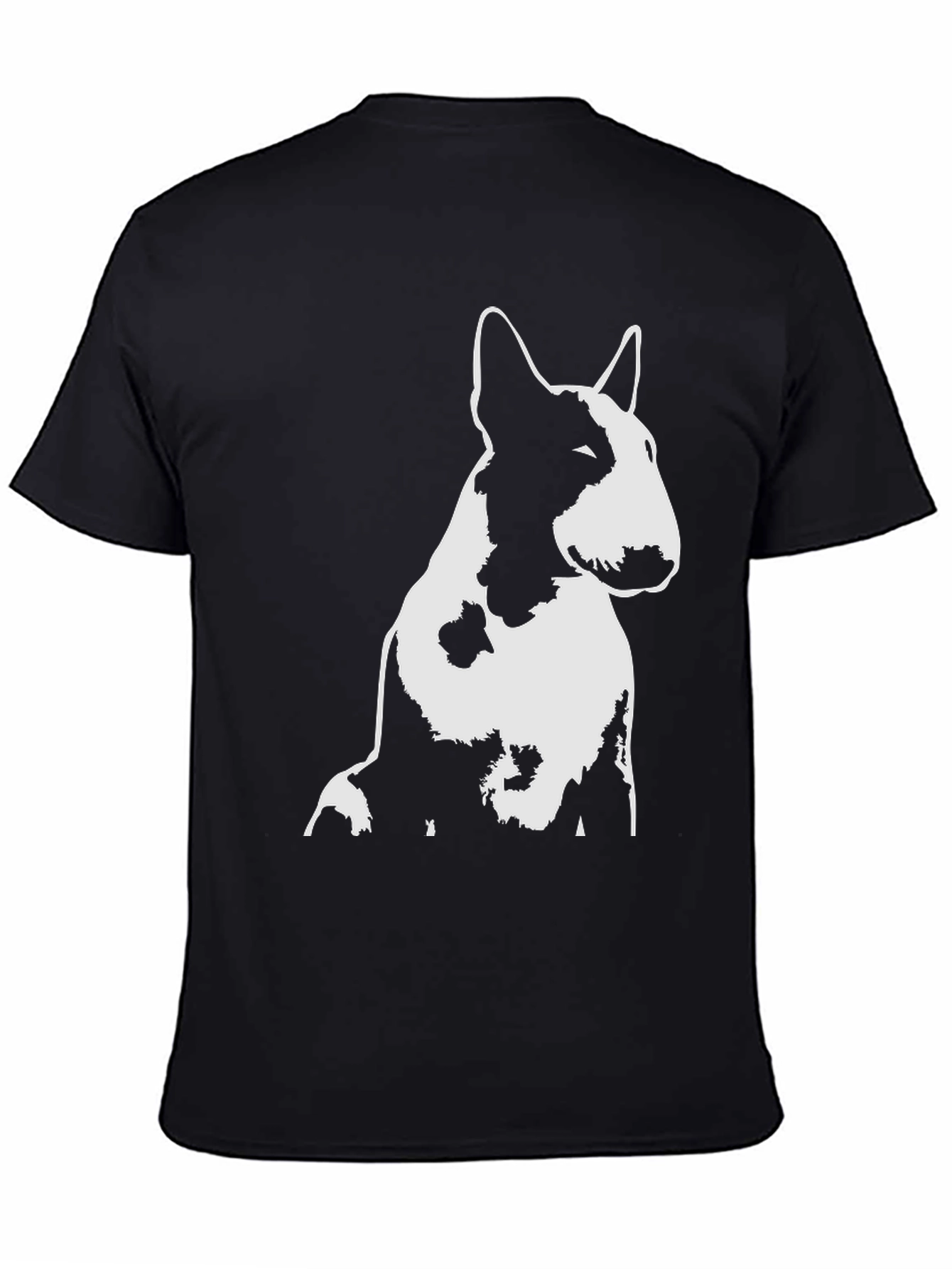 Bull Terrier Graphic Tee - Black Cotton T-Shirt