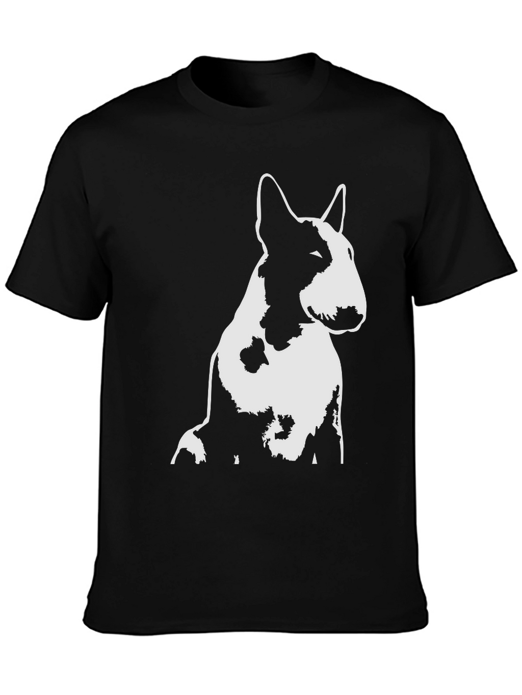 Bull Terrier Graphic Tee - Black Cotton T-Shirt