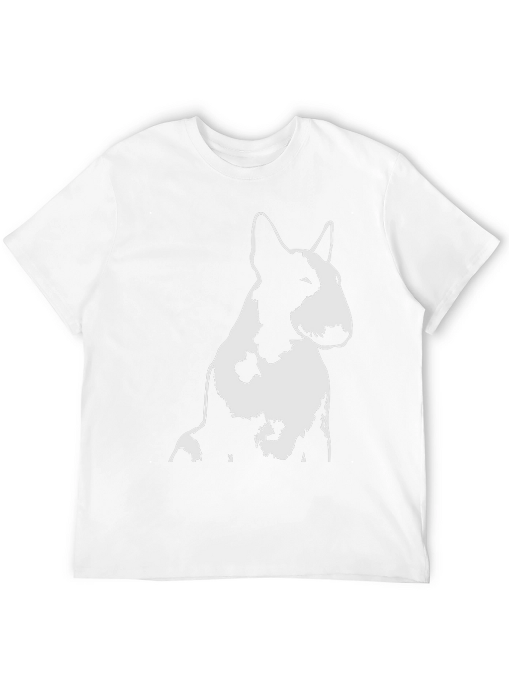 Bull Terrier Graphic Tee - Black Cotton T-Shirt
