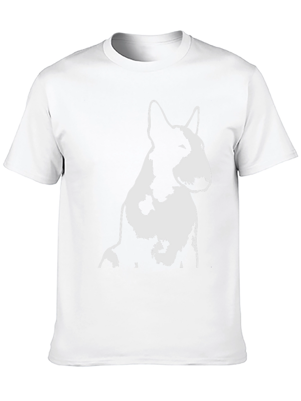 Bull Terrier Graphic Tee - Black Cotton T-Shirt