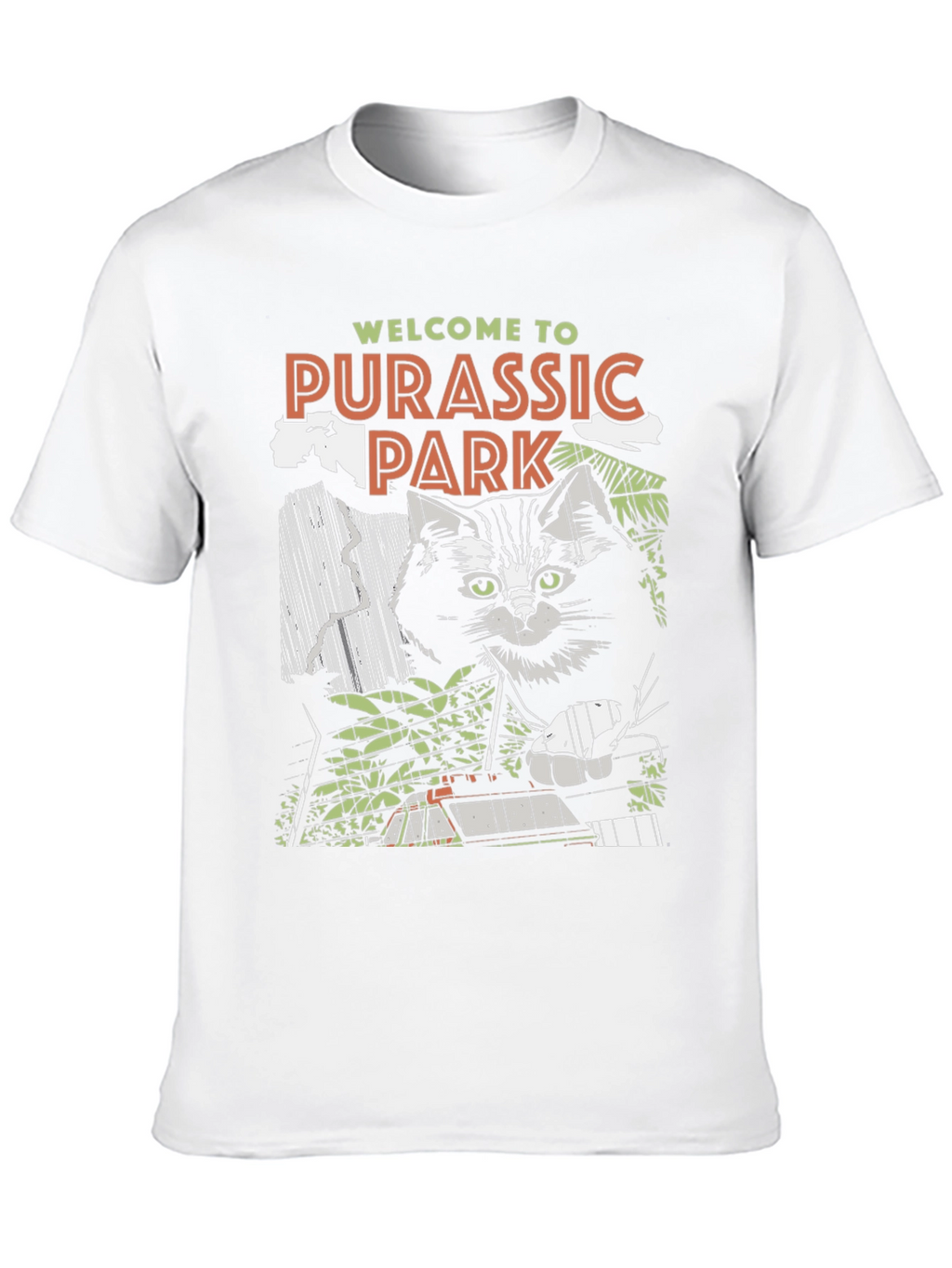 Purassic Park Black Graphic T-Shirt - Cat Lover Tee