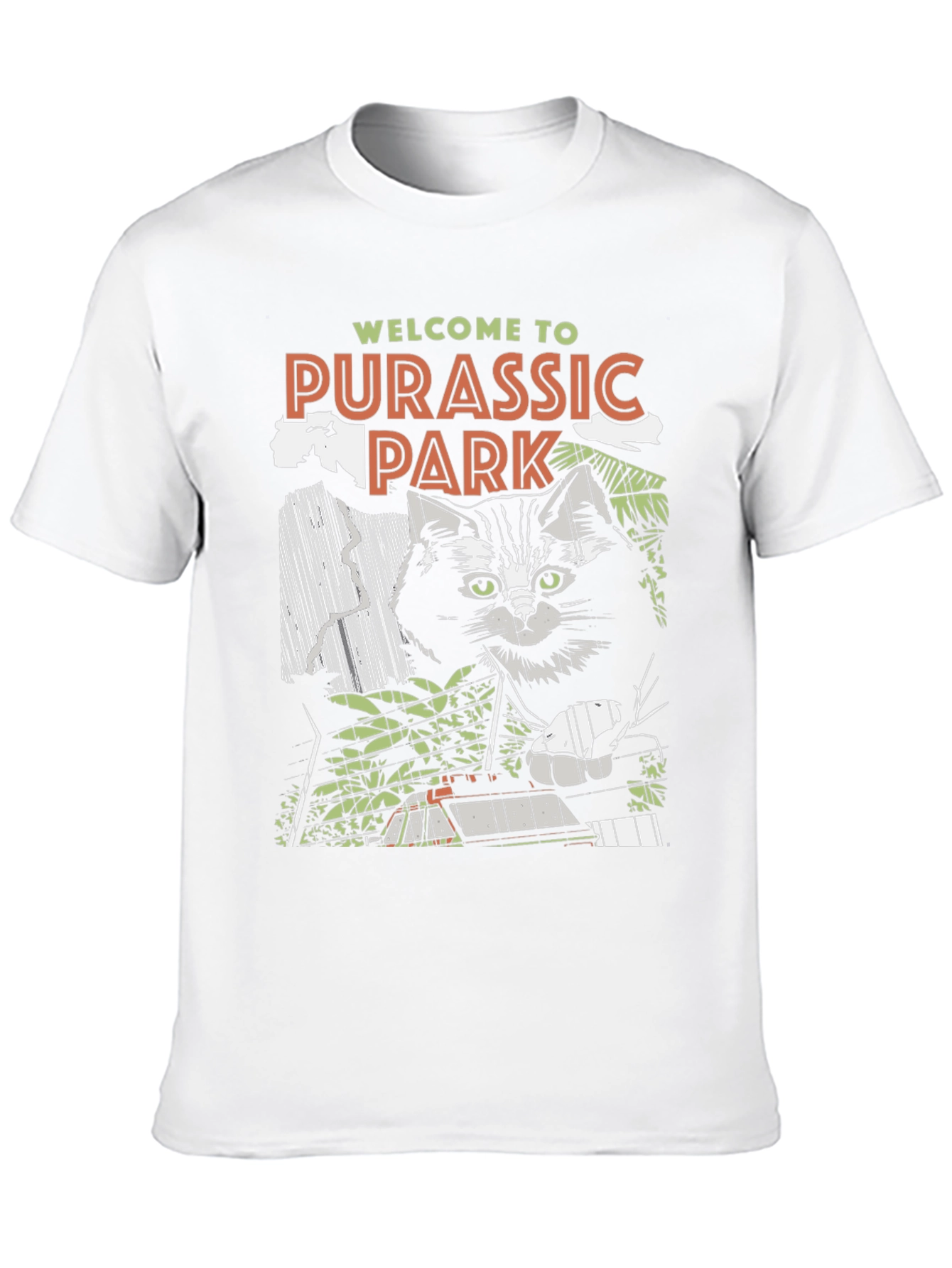 Purassic Park Black Graphic T-Shirt - Cat Lover Tee