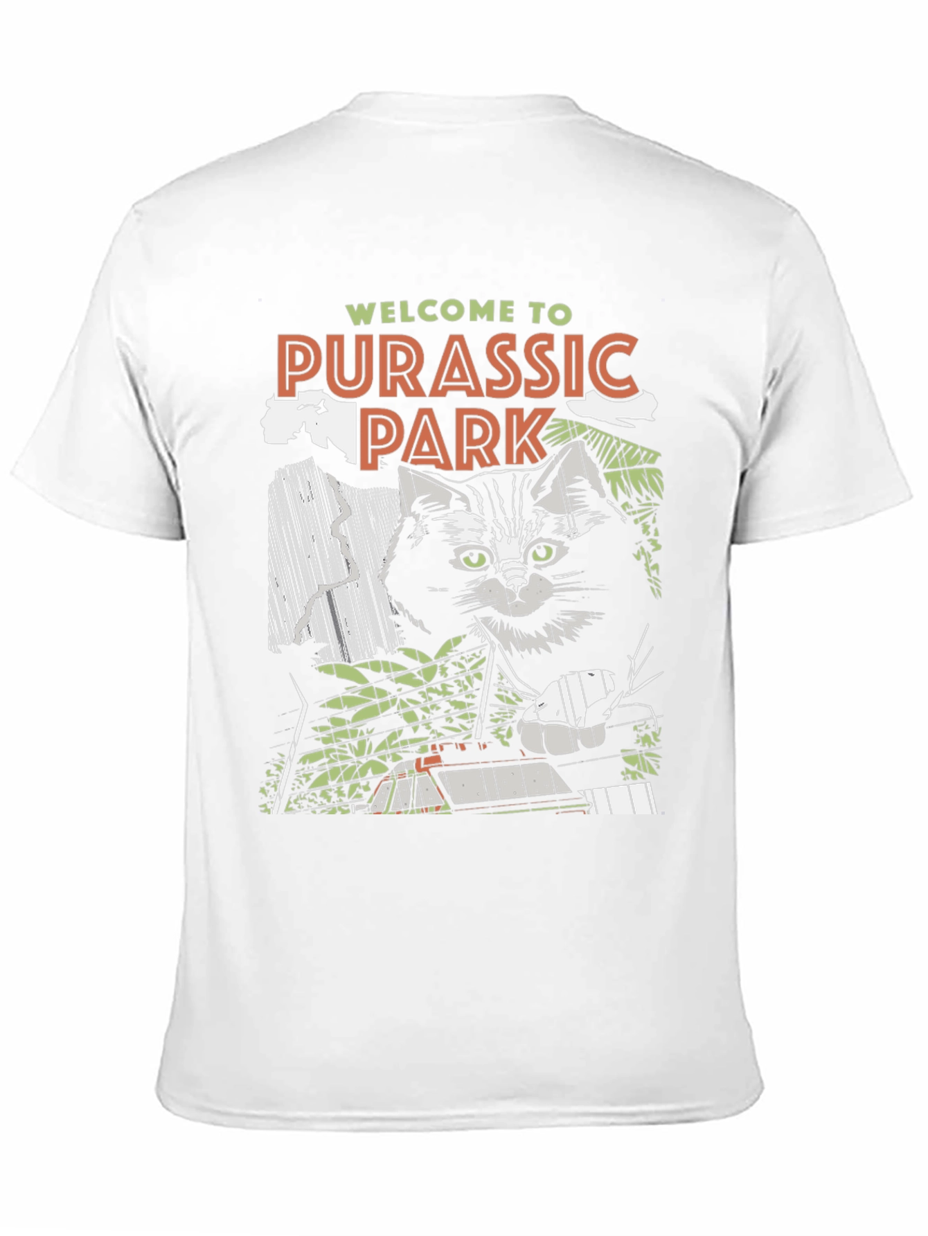 Purassic Park Black Graphic T-Shirt - Cat Lover Tee