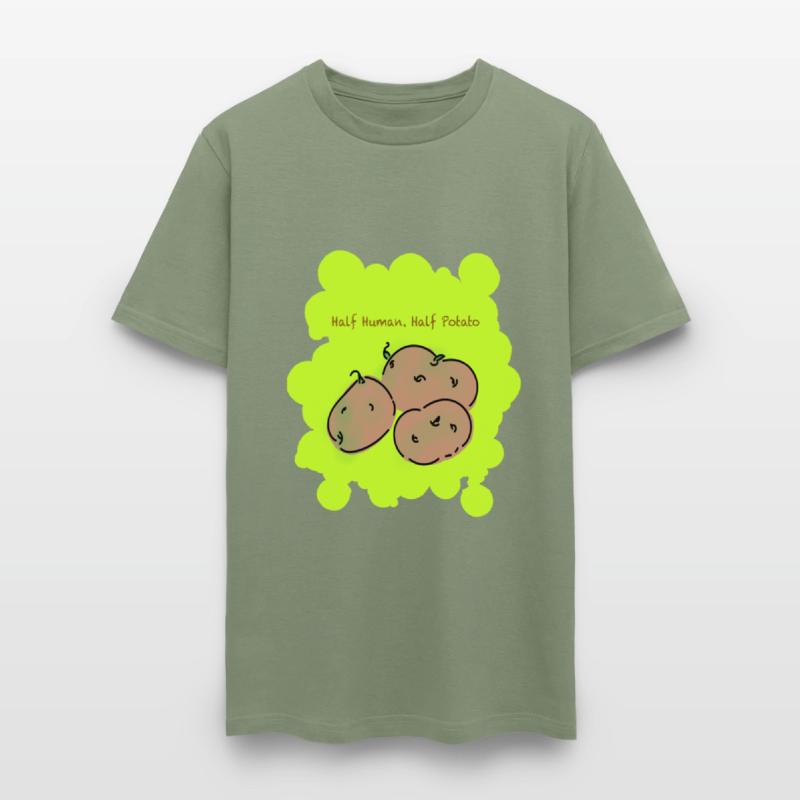 half human, half potato (Funny Lazy Mood T-Shirt)