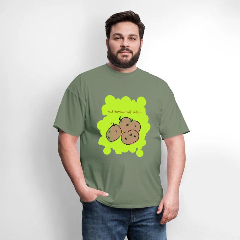 half human, half potato (Funny Lazy Mood T-Shirt)