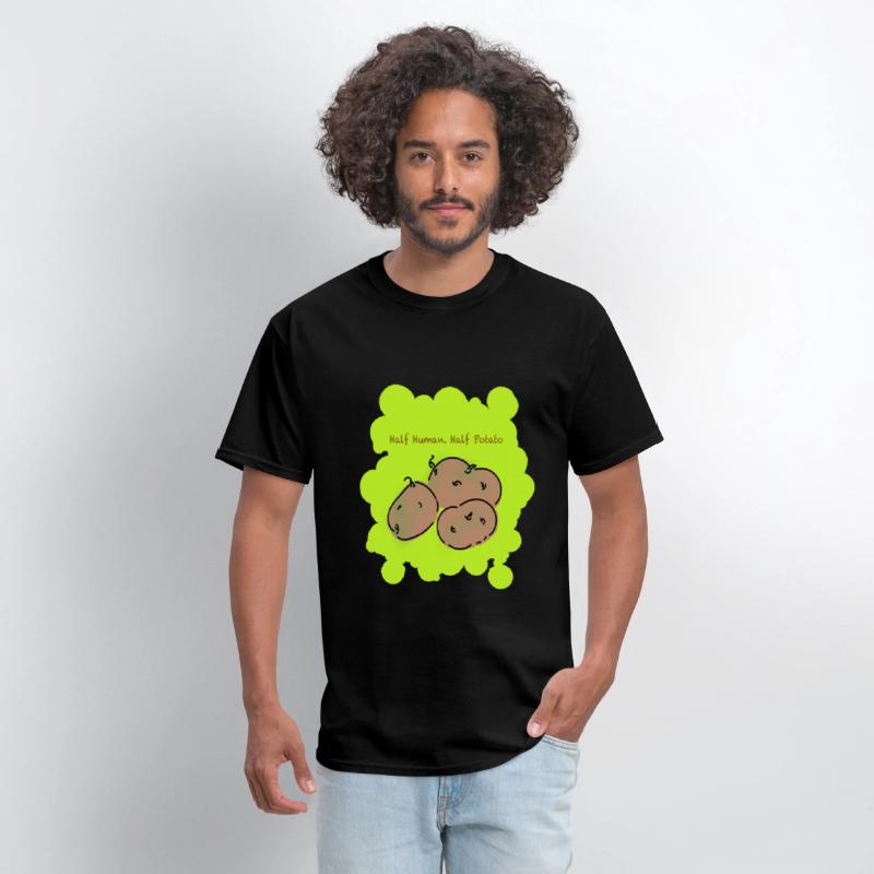 half human, half potato (Funny Lazy Mood T-Shirt)