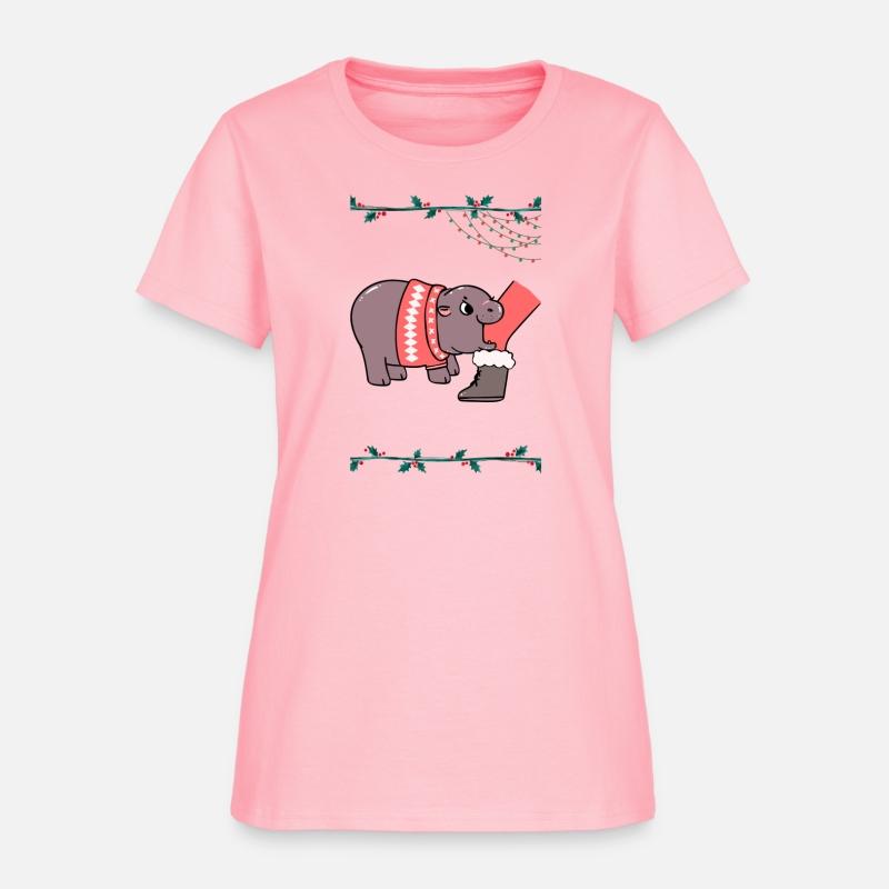 Happy Holidays! Funny Moo Deng Shirt 🦛🎅