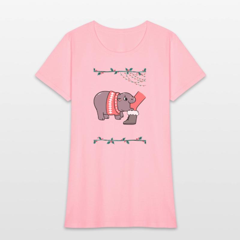 Happy Holidays! Funny Moo Deng Shirt 🦛🎅