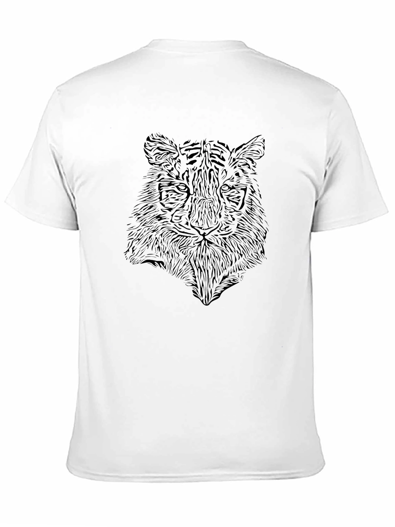 Abstract Tiger Print Black T-Shirt